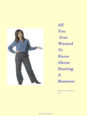 cover image of All You Ever Wanted to Know About Starting a Business